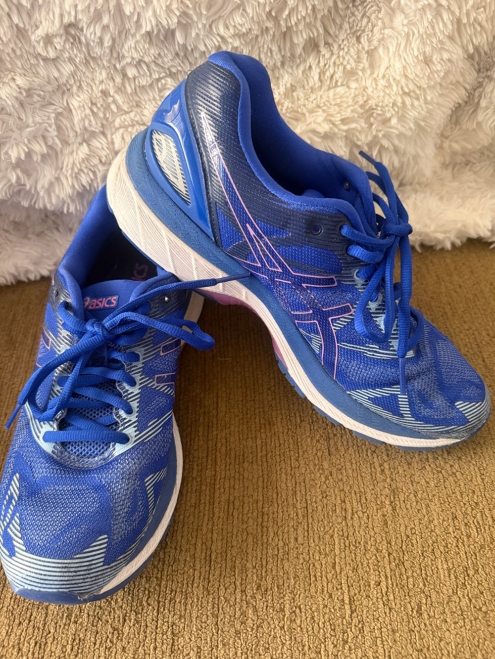 Asics Royal Blue and White Women's Running Shoes